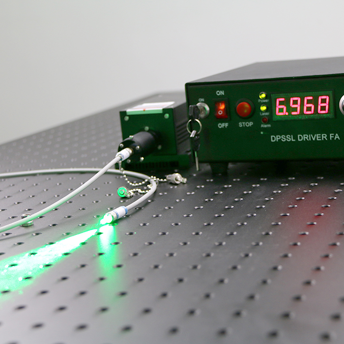 543nm 100mW Green 섬유 결합 레이저 다이오드 펌핑 레이저